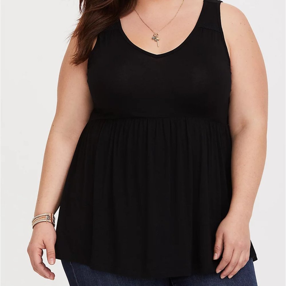 NWT - Torrid - 3x - SUPER SOFT SCOOP NECK BABYDOLL TANK
